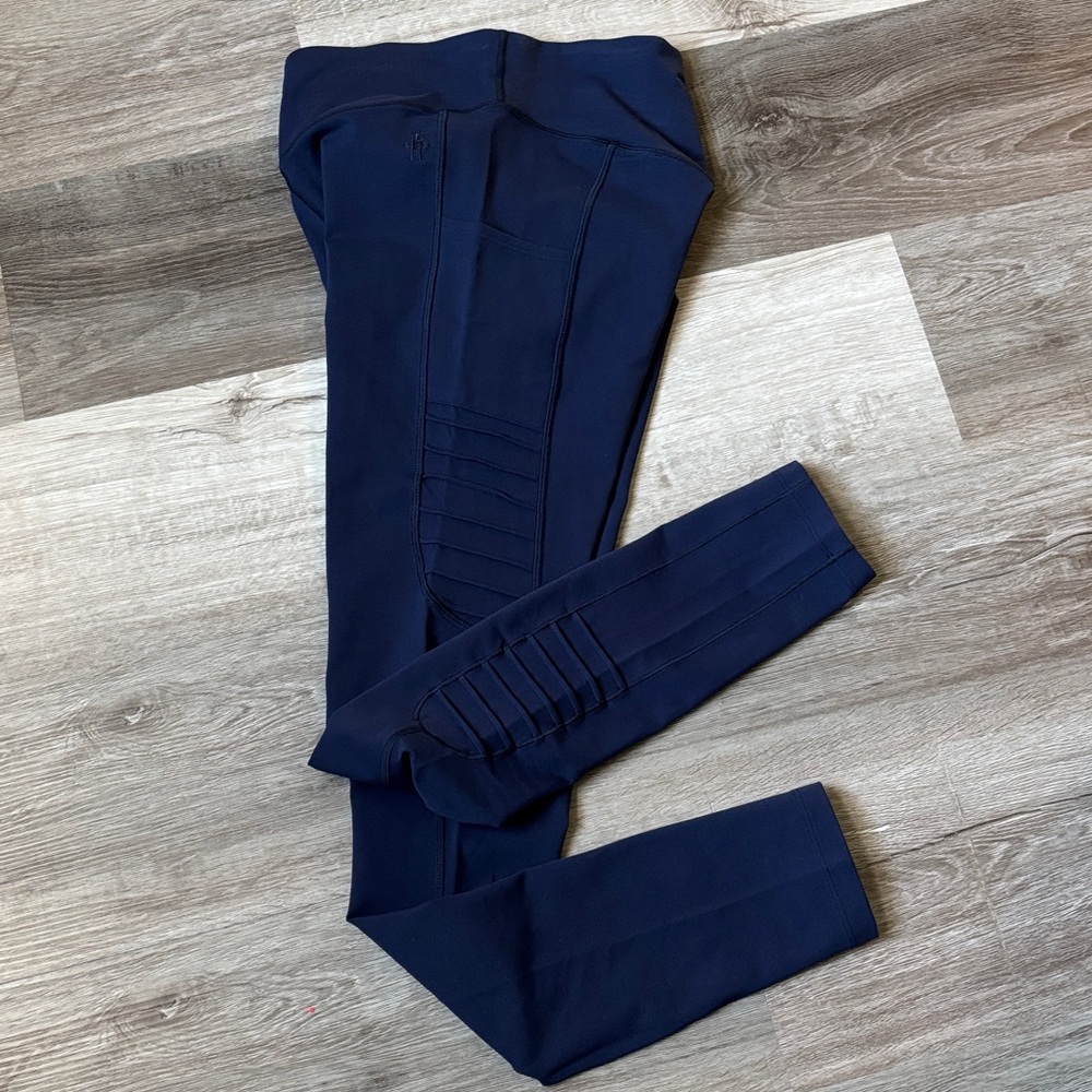 Smartwool Moto Navy Blue High-Waisted Leggings
